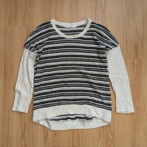 Potter's Pot Black and Cream Striped Sweater